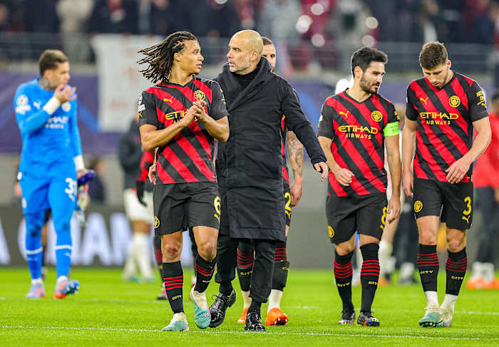 Guardiola reacciona ante el empate de su equipo el Manchester City 1-1 frente al RB Leipzig